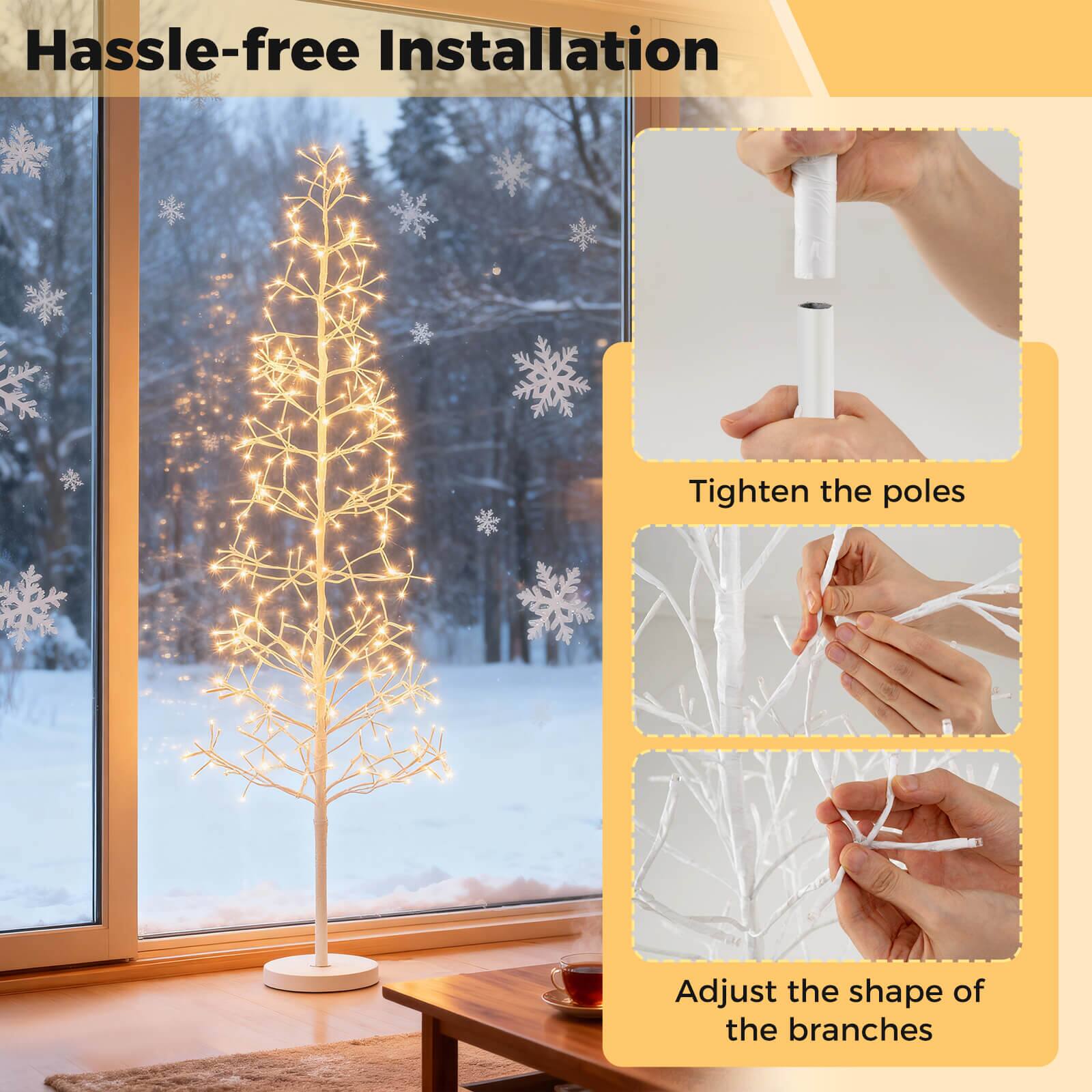 Hassle-free Installation

Tighten the poles

Adjust the shape of the branches