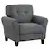 Front. Costway - Modern Upholstered Accent Chair with Sturdy Legs - Grey.