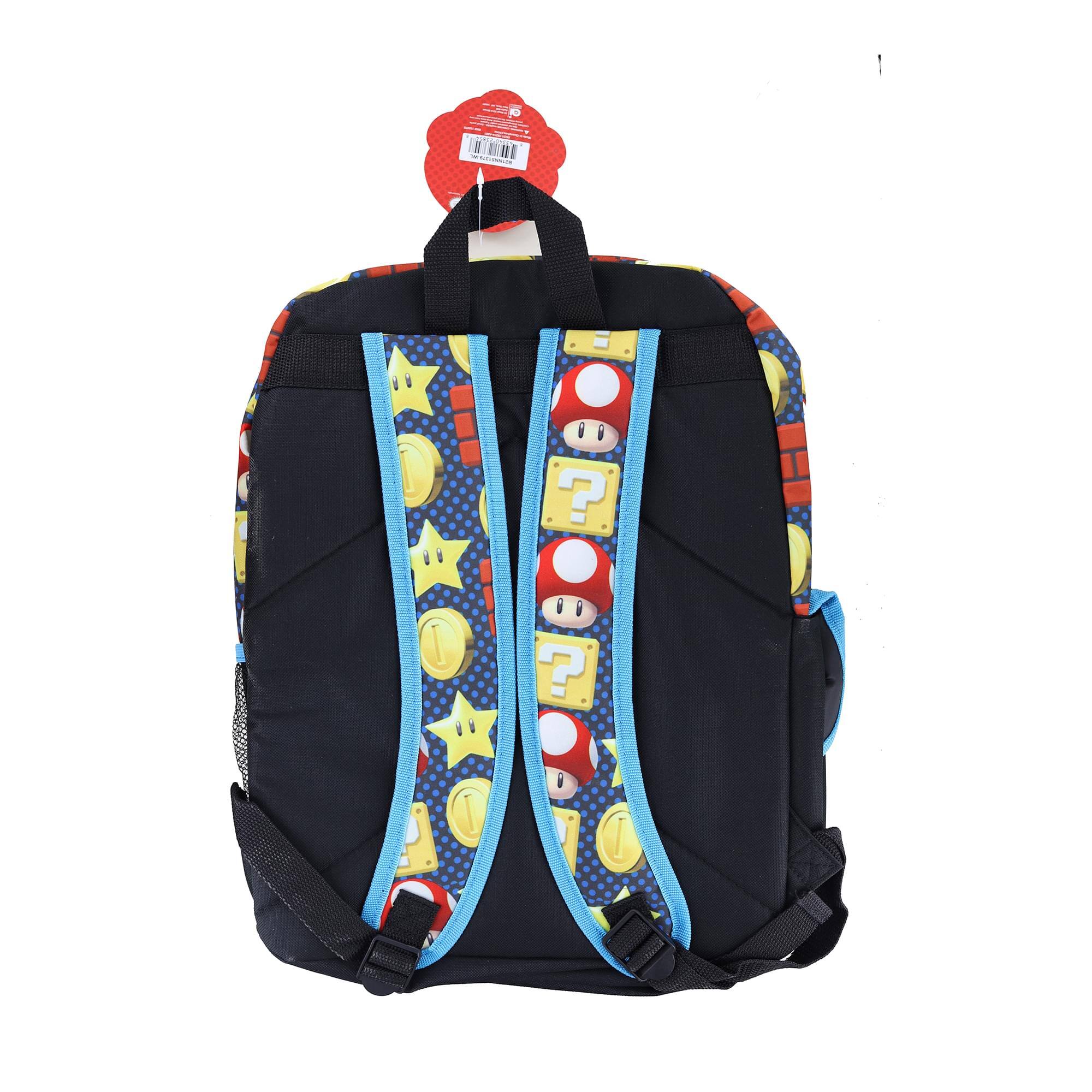 Alt View 1. Super Mario Bros. - Super Mario 16 Inch 3D Molded Kids Backpack - Blue.