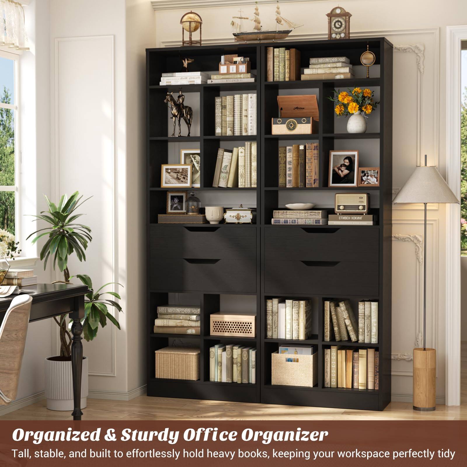 Organized & Sturdy Office Organizer  
Tall, stable, and built to effortlessly hold heavy books, keeping your workspace perfectly tidy