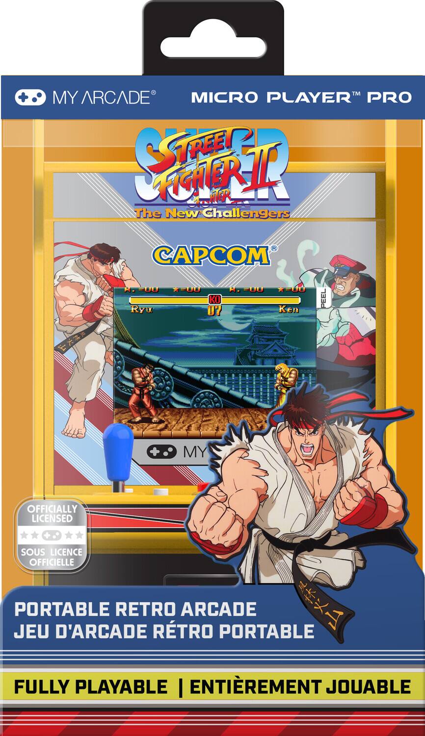 MY ARCADE MICRO PLAYER PRO

STREET FIGHTER II The New Challengers

CAPCOM

OFFICIALLY LICENSED SOUS LICENCE OFFICIELLE

PORTABLE RETRO ARCADE JEUD'ARCADE RÉTRO PORTABLE

FULLY PLAYABLE | ENTIEREMENT JOUABLE