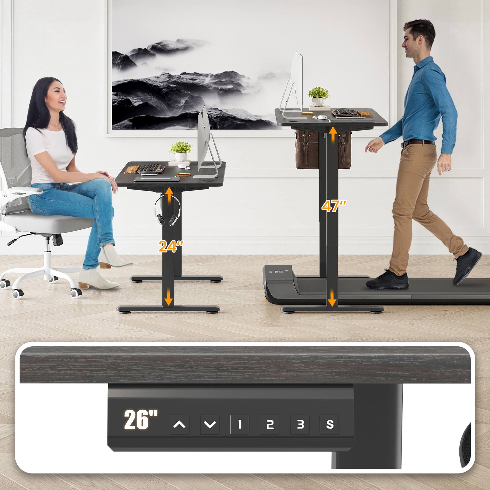 L0E 47" 24" 26" I 2 3 S

24"
47"
26"