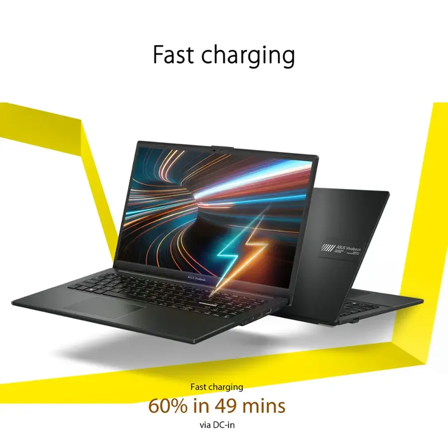 Fast charging ASUS Hvobook - 60% in 49 mins via DC-in