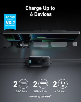 Anker Prime 6 in 1 140W Compact Power Strip, USB C Charging Anker Prime 6 in 1 140W Compact Power Strip, USB C Charging