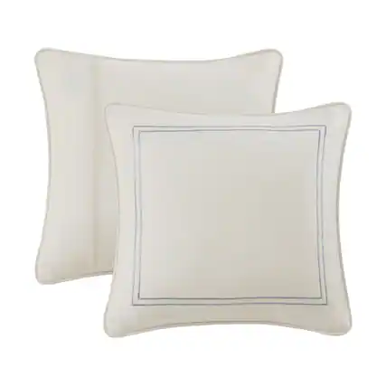 Front. Gracie Mills - Gracie Mills Christi Paisley Print Cotton European Sham - Ivory.