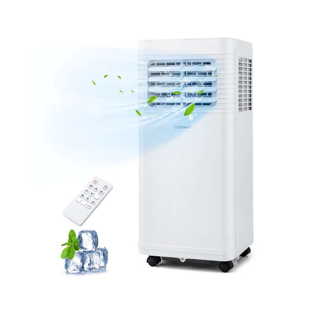 Resenkos - Air Conditioner, Cooler,Portable Air Conditioner 8000/9000 BTU 3 in 1 AC Unit with Fan and Dehumidifier-8000 BTU - White