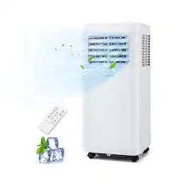 Resenkos - Air Conditioner, Cooler,Portable Air Conditioner 8000/9000 BTU 3 in 1 AC Unit with Fan and Dehumidifier-8000 BTU - White