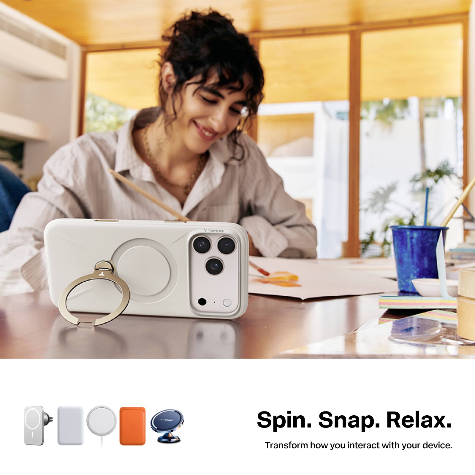 Spin. Snap. Relax.  
Transform how you interact with your device.