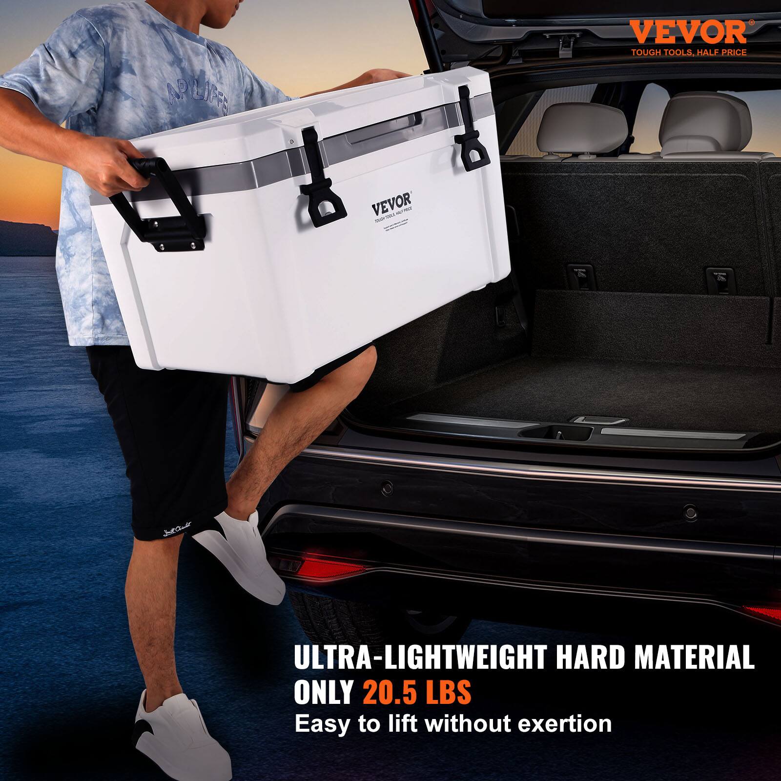 VEVOR  
TOUGH TOOLS, HALF PRICE  

ULTRA-LIGHTWEIGHT HARD MATERIAL  
ONLY 20.5 LBS  
Easy to lift without exertion