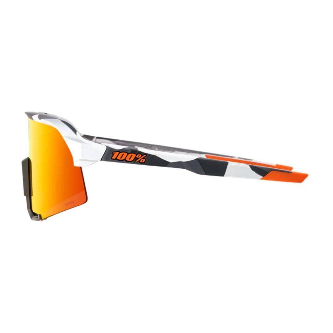 Left. 100% - 100% S3 Sunglasses Soft Tact Grey Camo HiPER Red Lens - N/A.