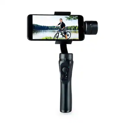 Front. Cluzine - 3-Axis Gimbal Stabilizer for Phone with Focus Control, Face Tracking & Vlog Selfie Stick.