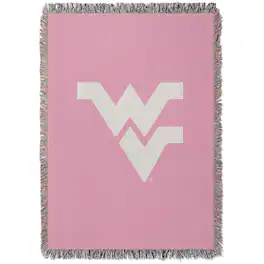 Chad & Jake - West Virginia Mountaineers Woven Blanket - Pink