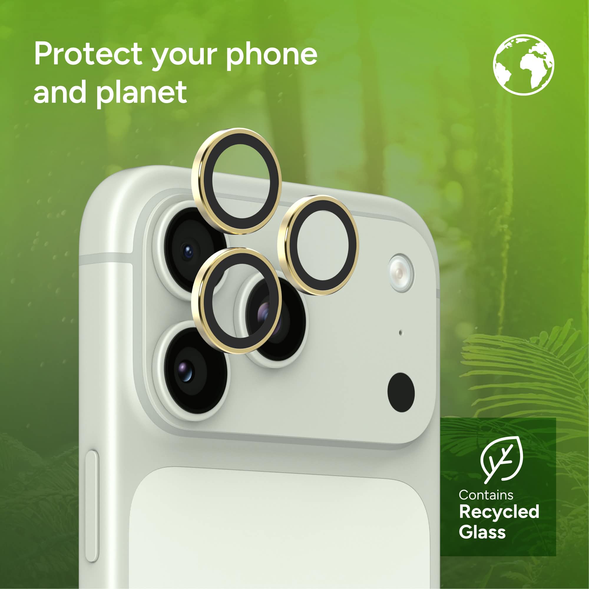Protect your phone and planet

Contains Recycled Glass