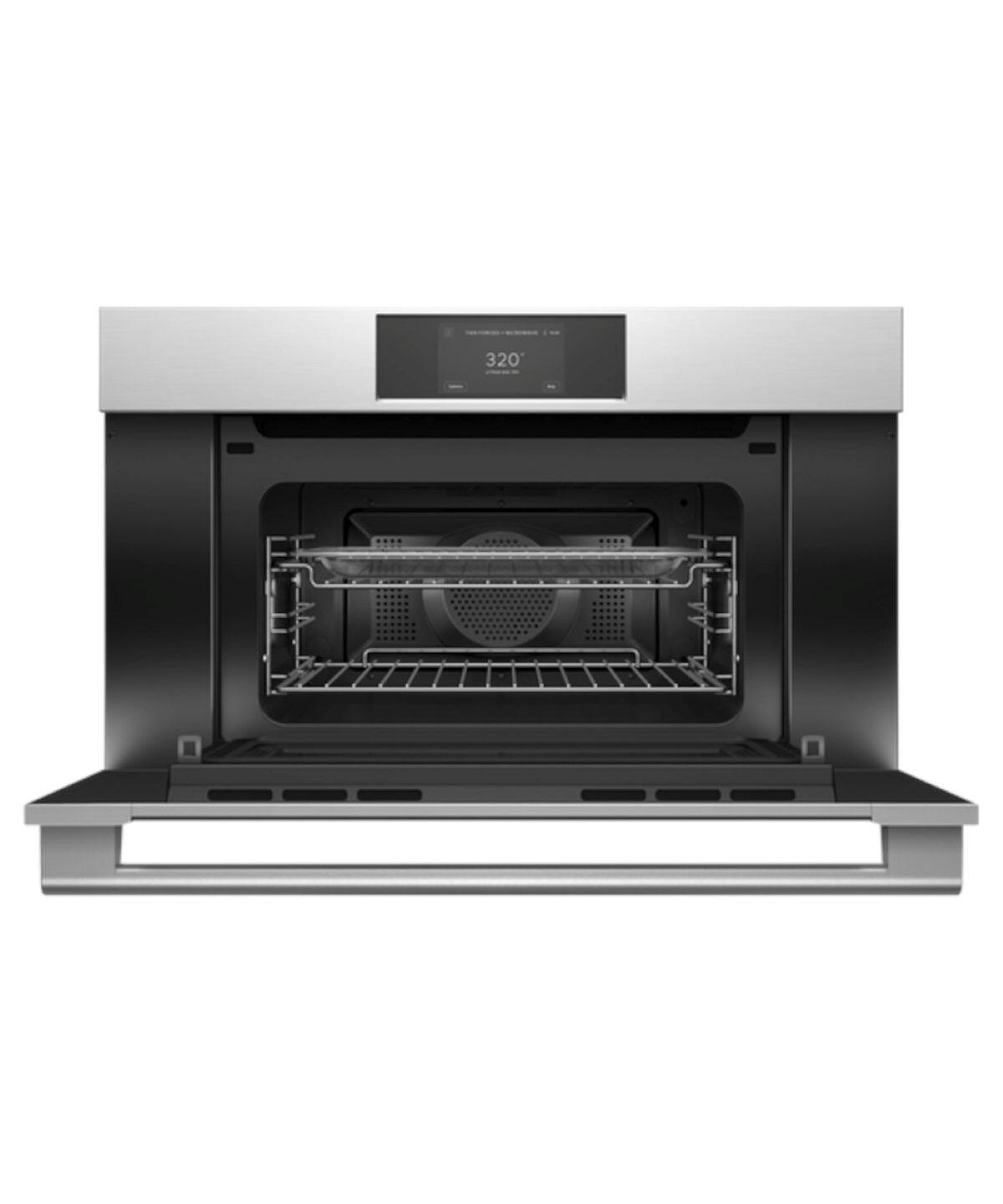 Alt View 11. Fisher & Paykel - 30" 1.9 Cu. Ft. Single Convection Speed Oven, 5" Touchscreen - Compact - Stainless Steel.