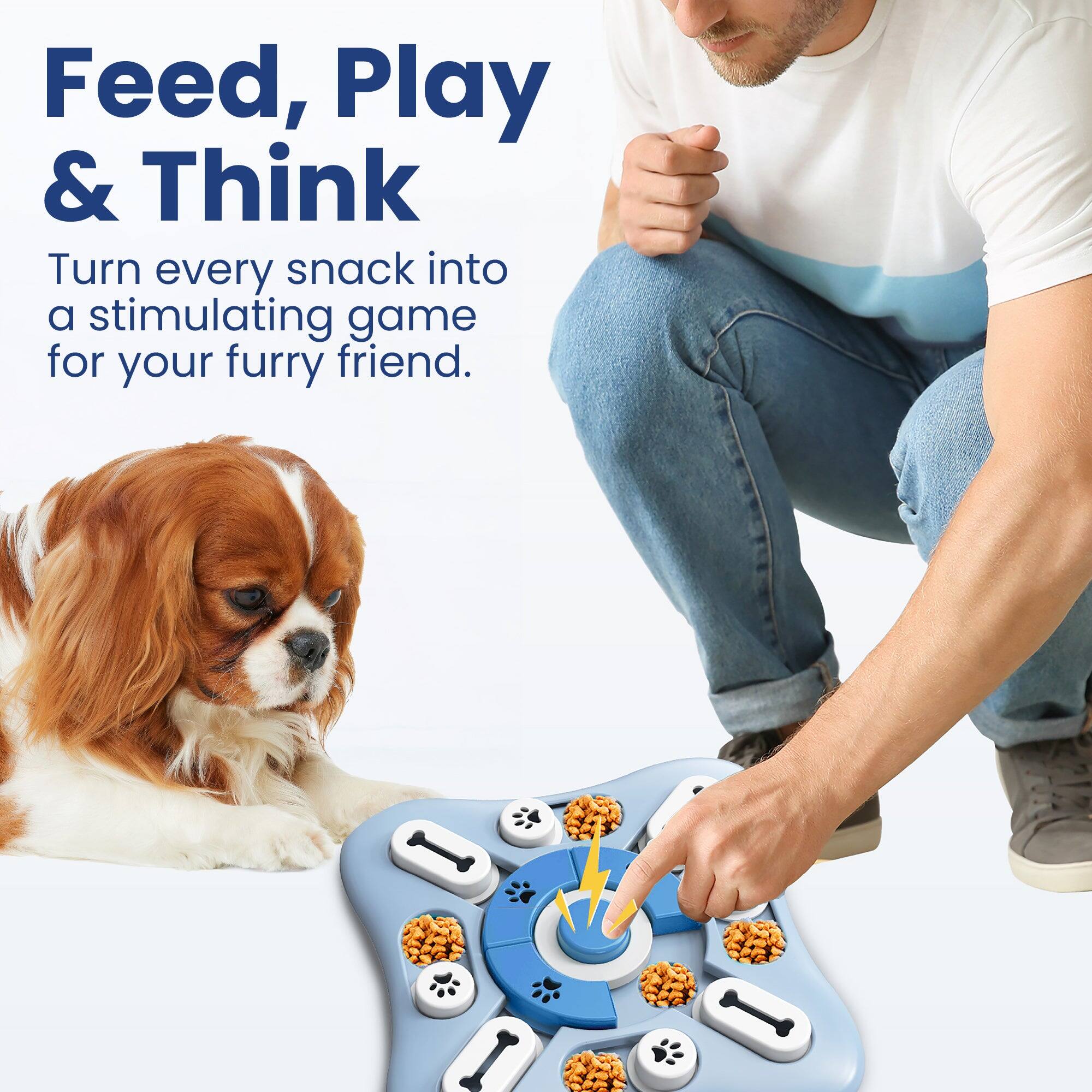 Feed, Play & Think  
Turn every snack into a stimulating game for your furry friend.