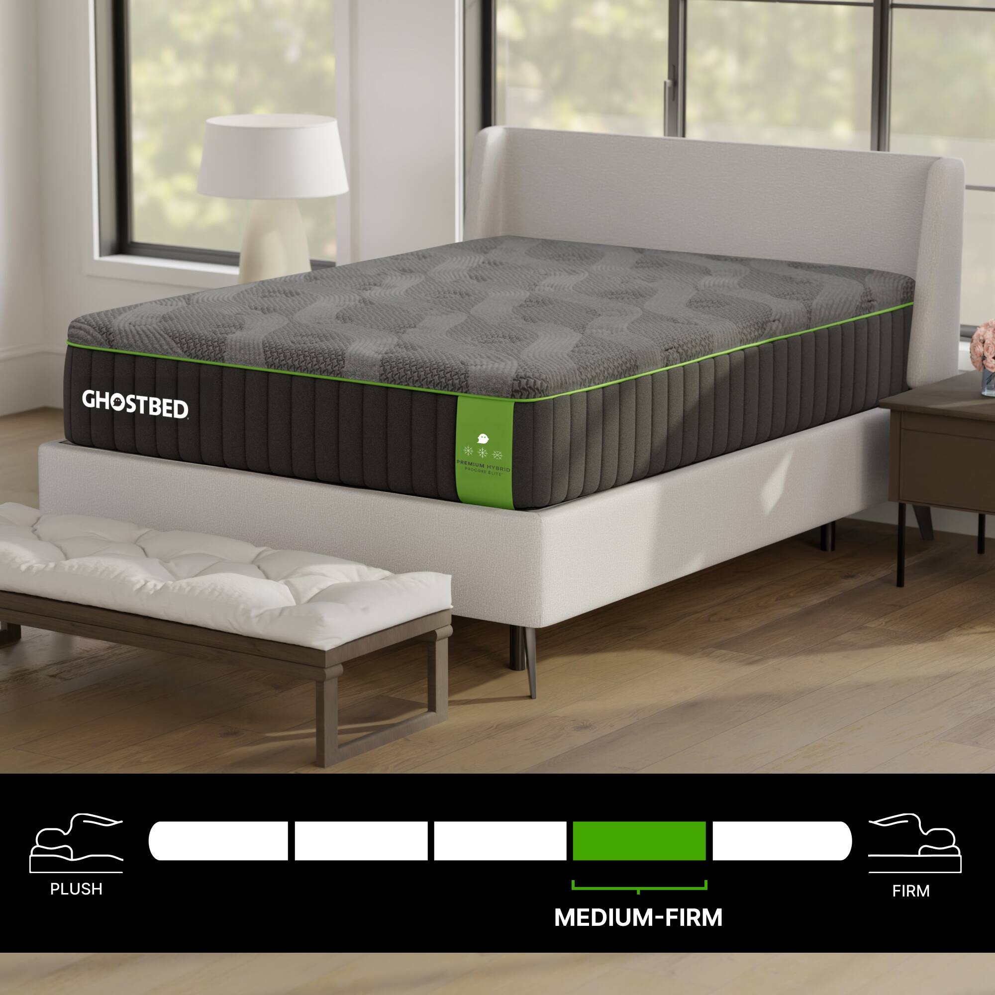 GhostBed - Premium 14" Hybrid Mattress - Gray - Thumbnail 3