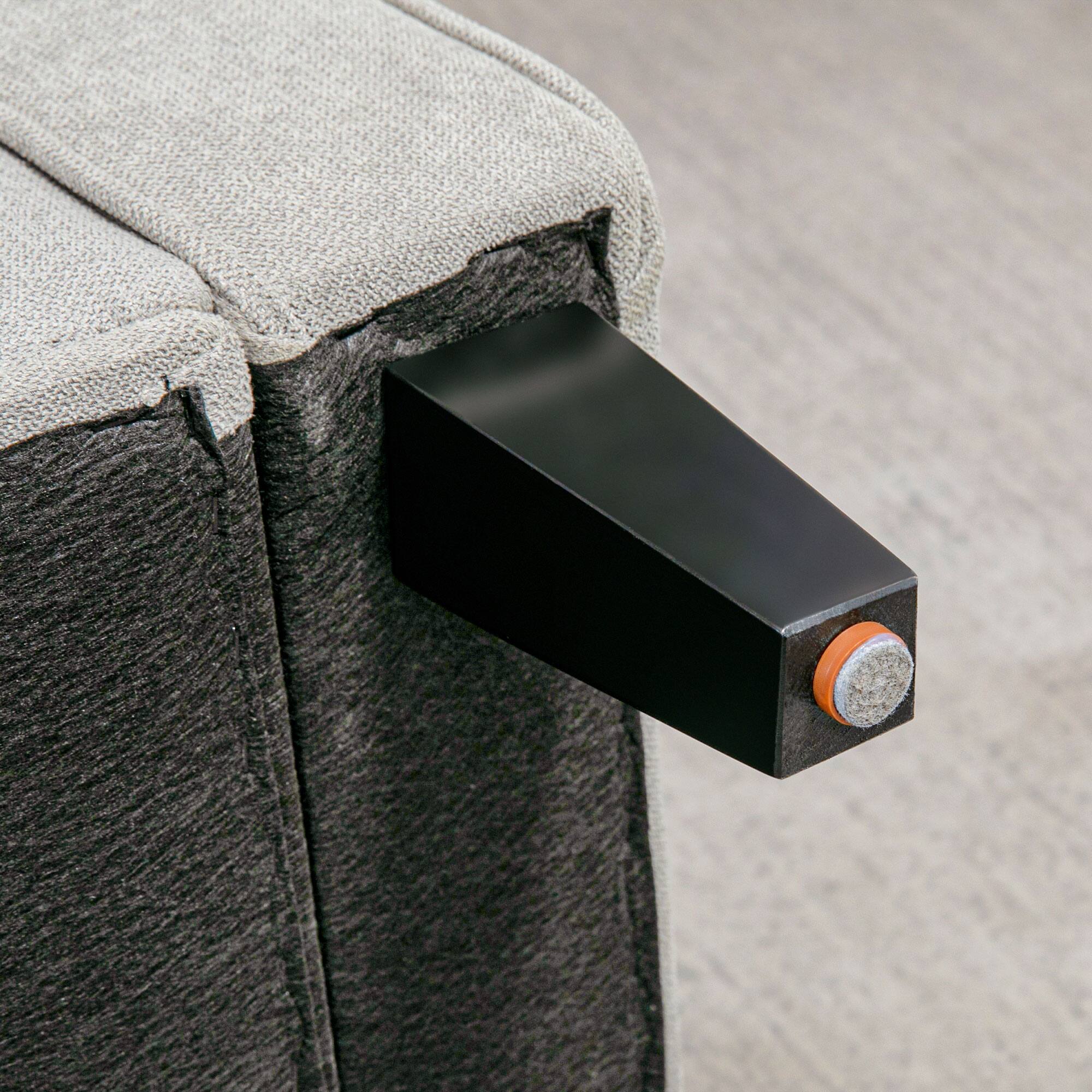 Alt View 8. Homcom - 50"  Ottoman Bench: Rolled Arms Button-Tufted Storage Safety Hinges Living Room - Cream White.