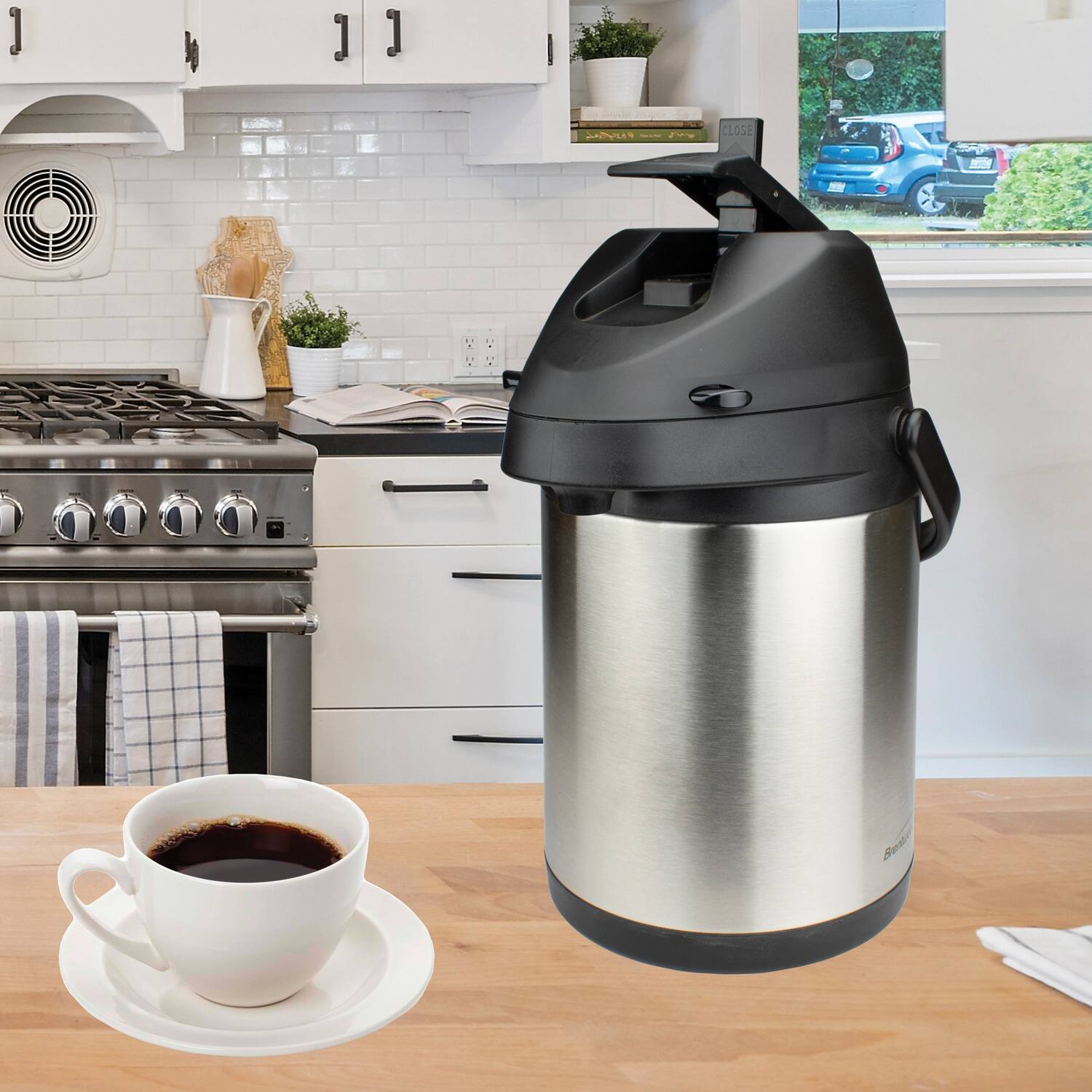 Alt View 2. Brentwood - Brentwood Ctsa-2500 Airpot Hot And Cold Drink Dispenser (2.5 L) - silver.