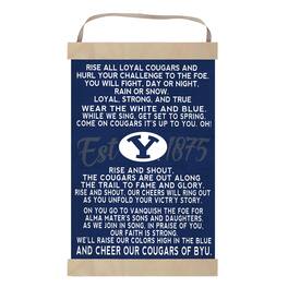 Jardine - BYU Cougars 12'' x 20'' Fight Song Banner Sign - Navy
