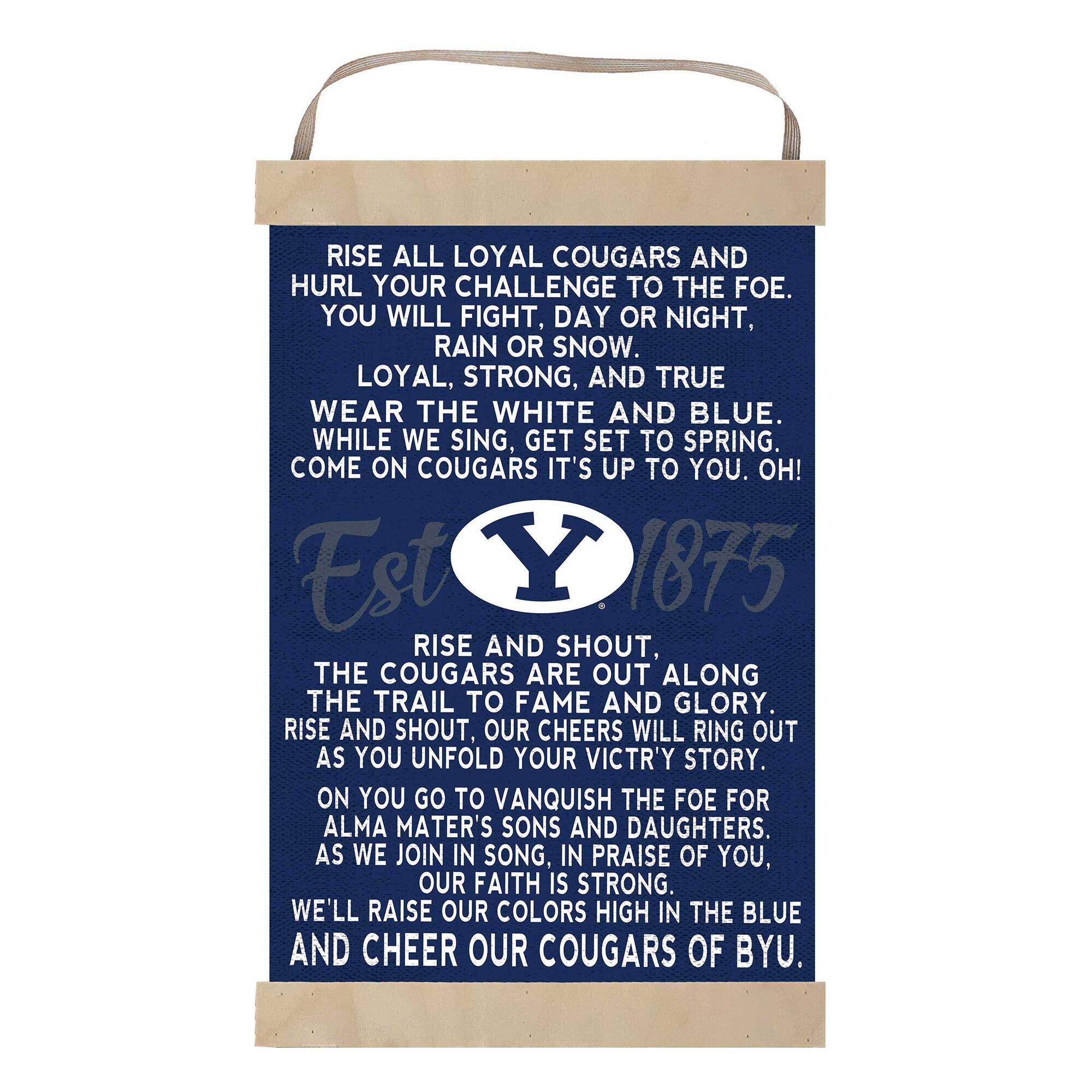 BYU Cougars 12'' x 20'' Fight Song Banner Sign