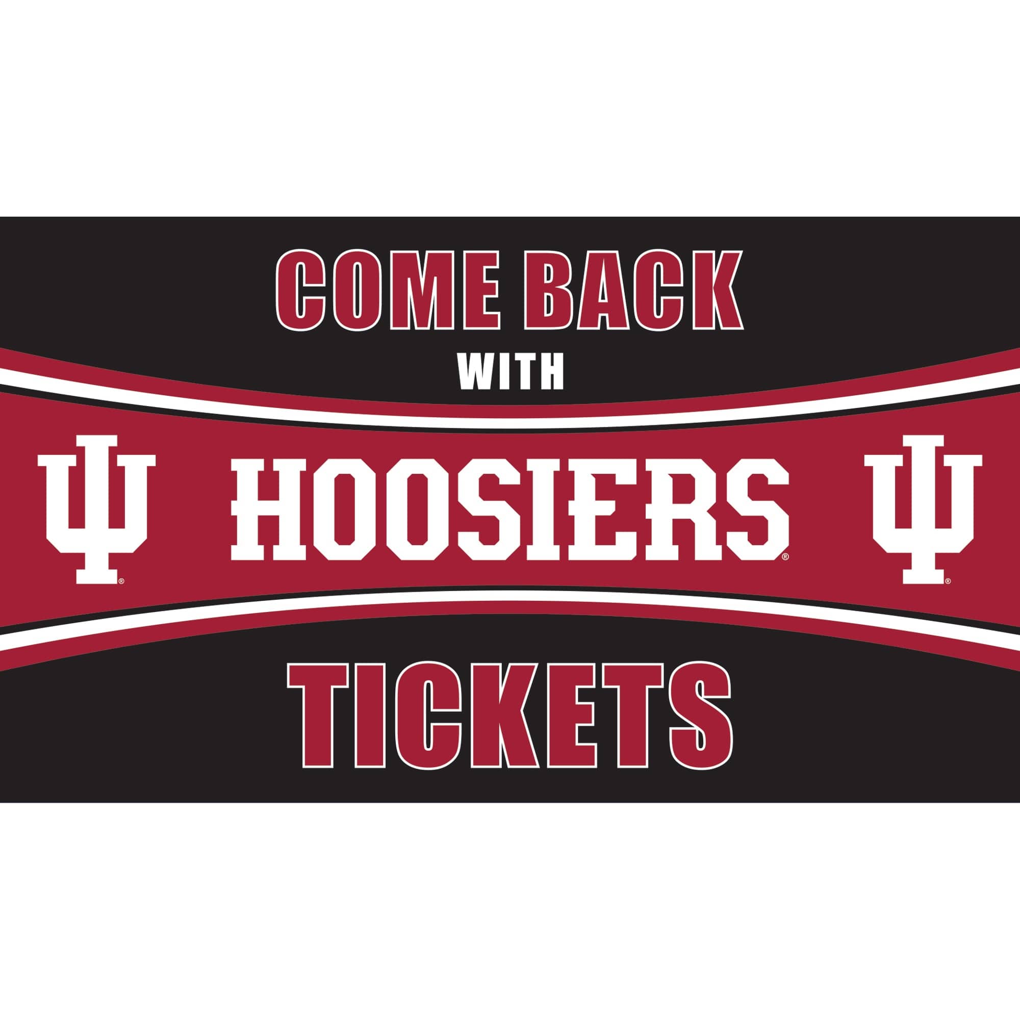 Evergreen Enterprises - Indiana Hoosiers 28" x 16" Come Back With Tickets Door Mat - Multicolor