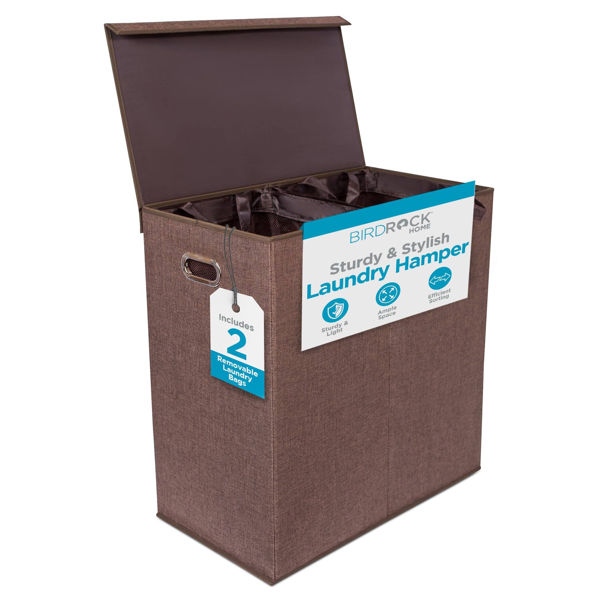 BIRDRACK Stylish HOME & Hamper Sturdy Laundry Hamper  
Efficient Sorting  
Ample Space  
Includes 2 Removable "Mundr" Bags