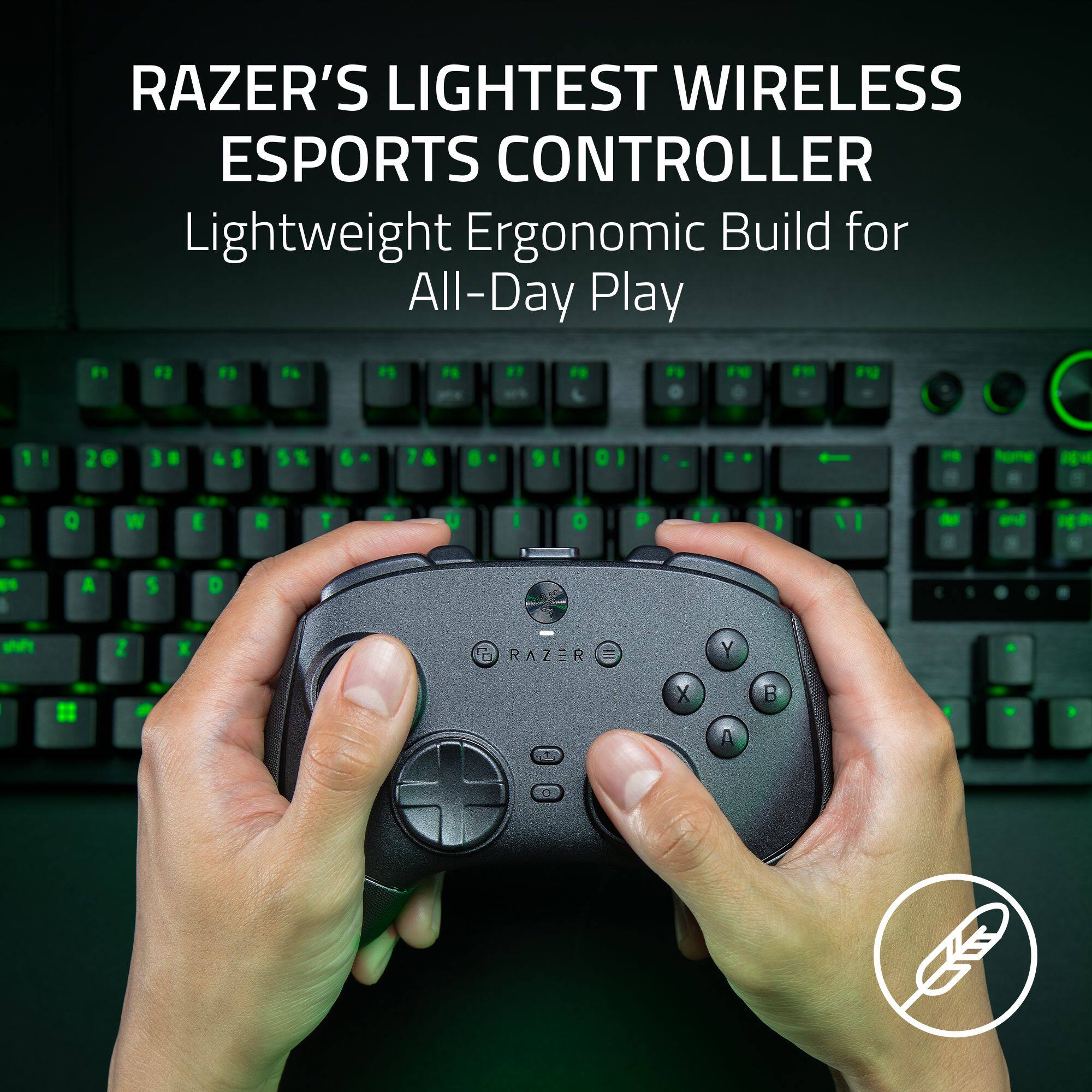 RAZER'S LIGHTEST WIRELESS ESPORTS CONTROLLER Lightweight Ergonomic Build for All-Day Play
