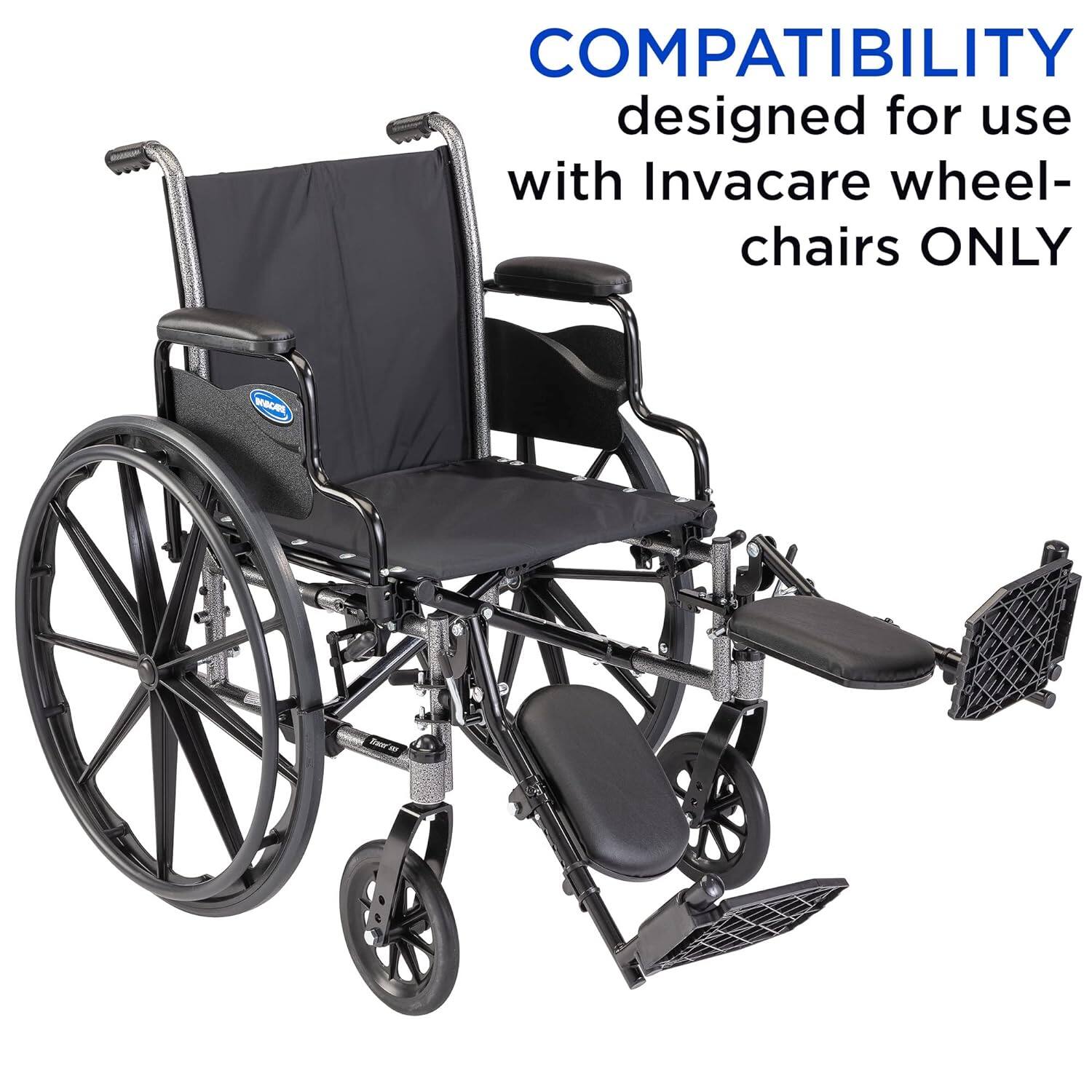COMPATIBILITY  
designed for use with Invacare wheelchairs ONLY
