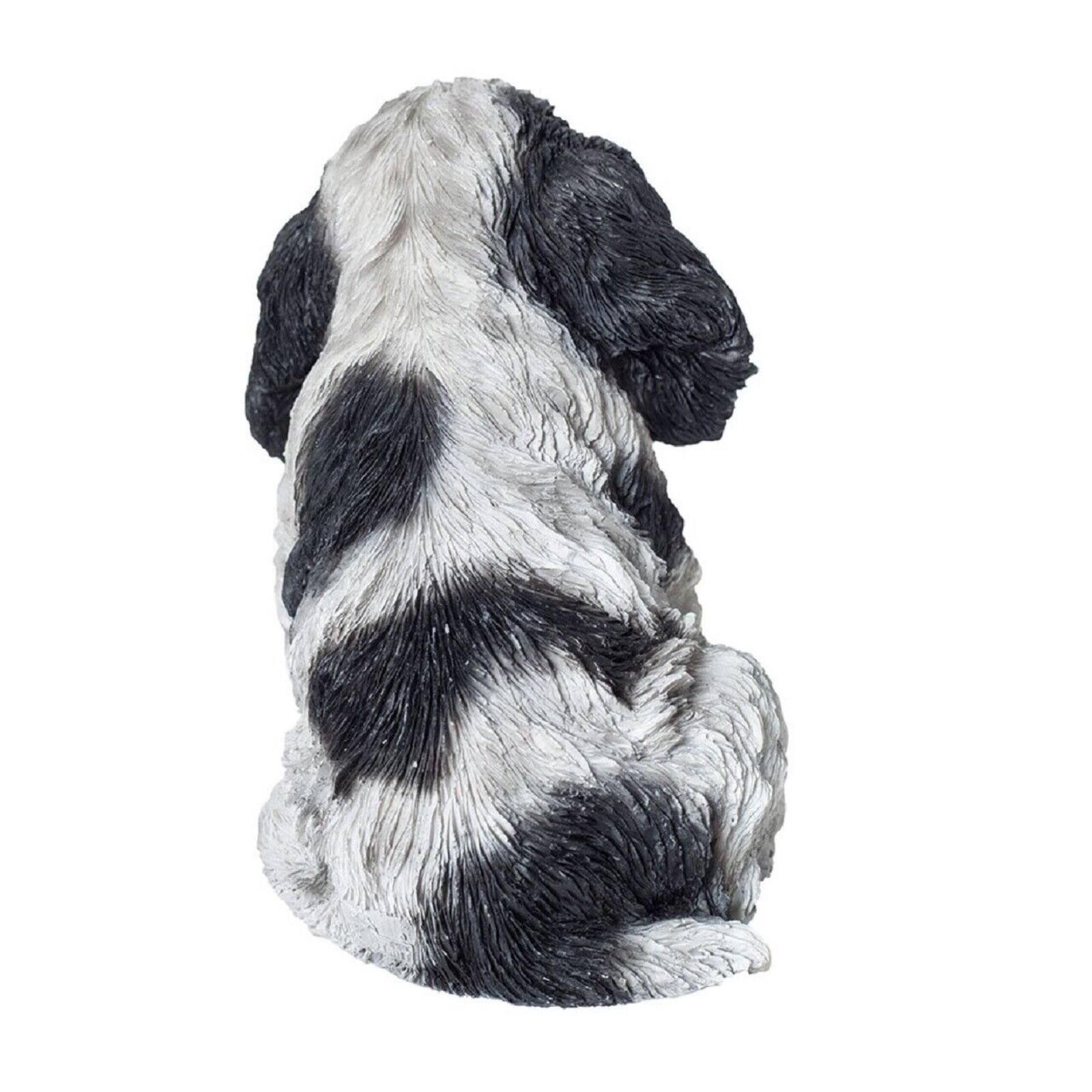 Left. Pacific Trading - Realistic Animal Sitting Cocker Spaniel Puppy Collectible Home Decor Figurine.