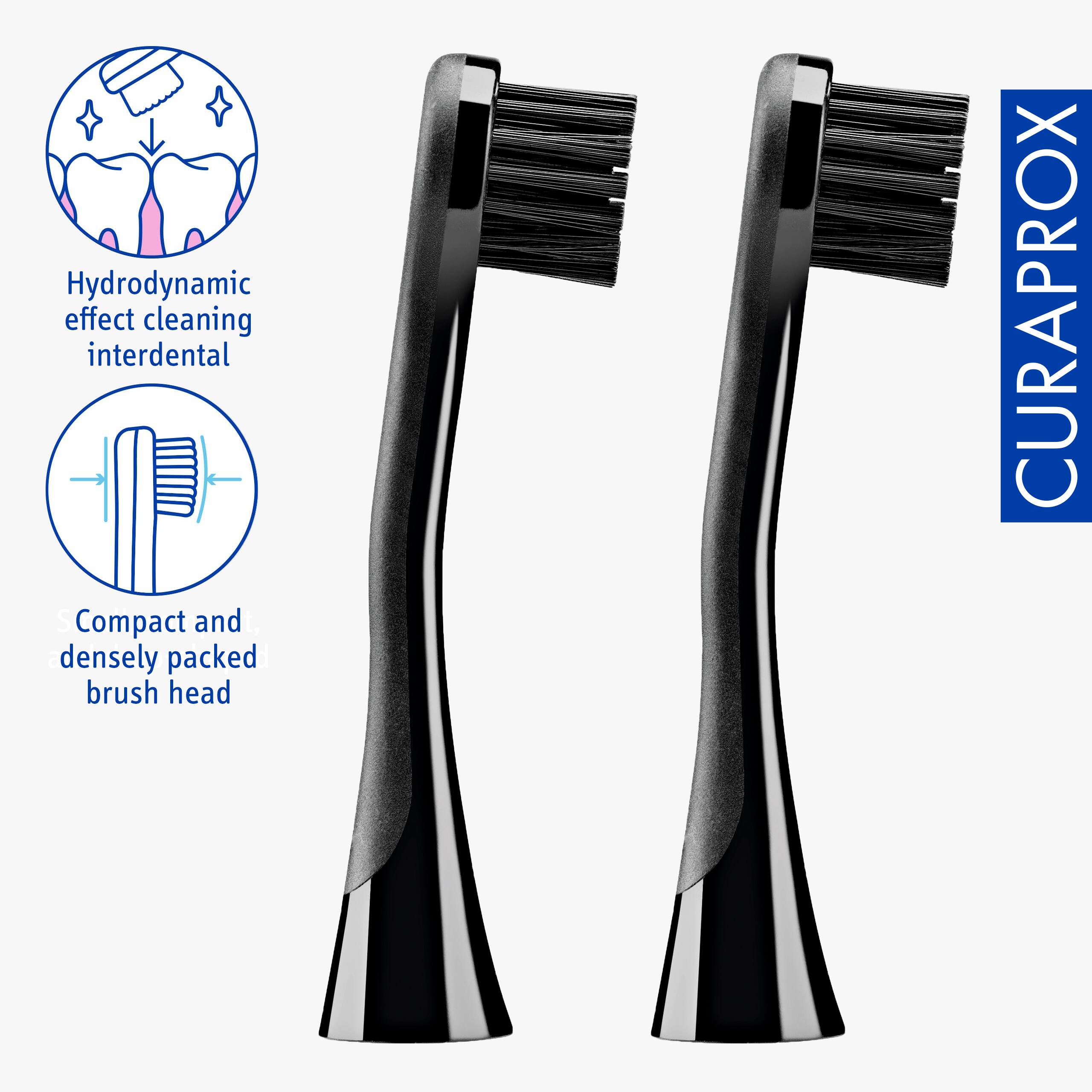 Hydrodynamic effect cleaning interdental
Compact and densely packed brush head
CURAPROX