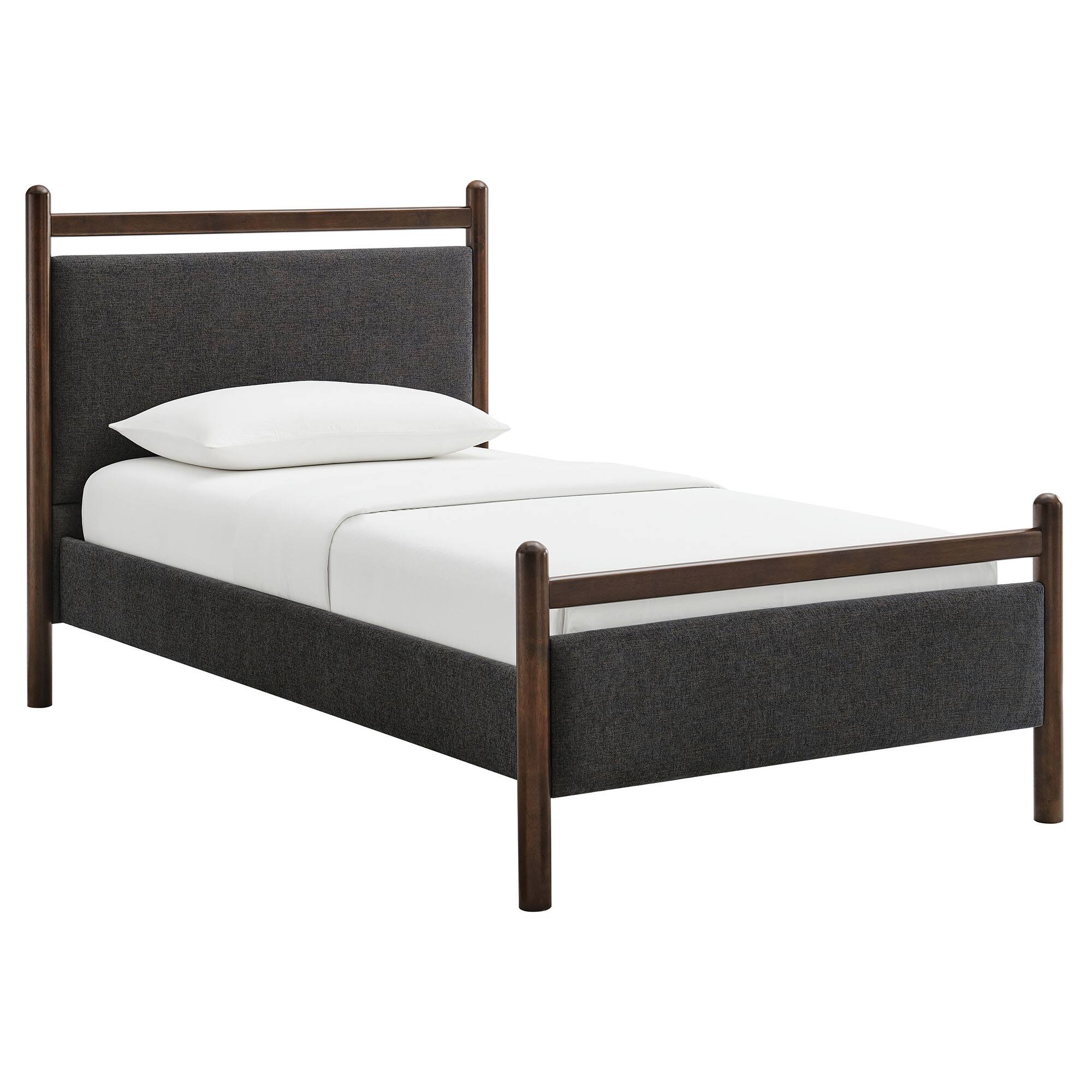 Alt View 2. Modway - Ginny Platform Bed Frame by Modway - Wenge Heathered Dark Gray.