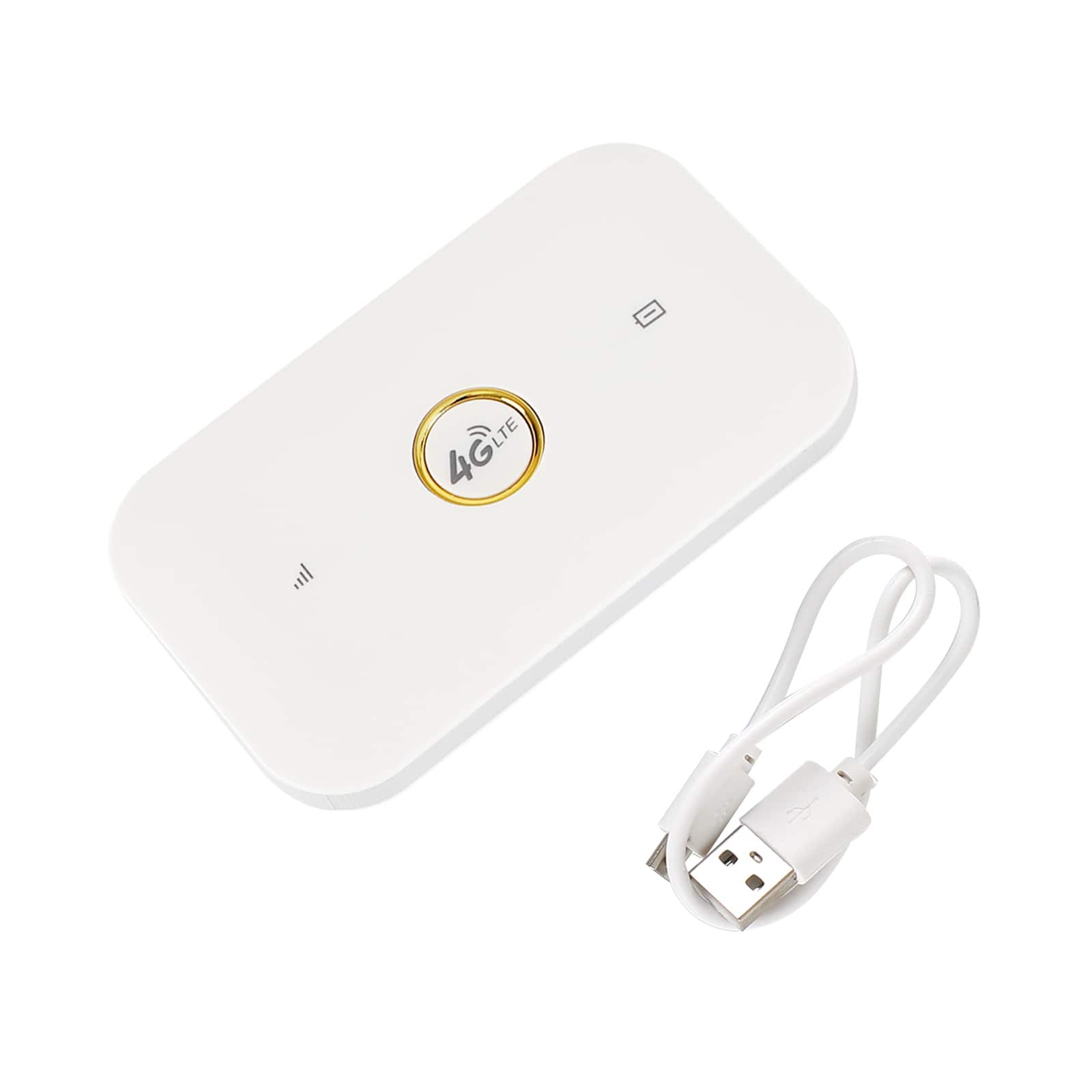 Topteng - Unlocked 4G LTE Mobile WiFi Hotspot Model E5573 - Portable Router, 100Mbps, 1500mAh Battery, Supports 5 Devices - White