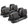 FEIERDUN - 15-in-1 Adjustable Dumbbell Set, 105lb Weight Set Dumbbells with Storage Box, Quick Adjust Free Weight w - Black