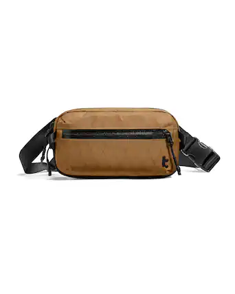 Front. tomtoc - Aviator-T35 1.5L X-Pac Sling Bag with RFID Blocking, Minimalist Crossbody Bag Chest Shoulder Pack for Travel, Everyday - Khaki.