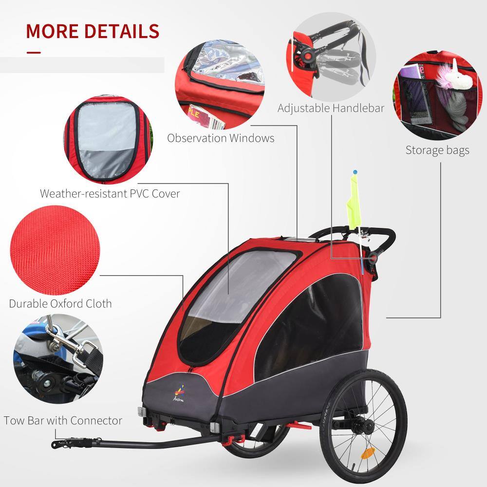 MORE DETAILS

- Adjustable Handlebar
- Observation Windows
- Storage bags
- Weather-resistant PVC Cover
- Durable Oxford Cloth
- Tow Bar with Connector