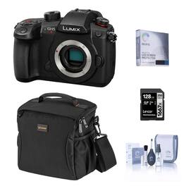 Bundle - Panasonic - LUMIX GH5II Mirrorless Camera with 128GB SD Card, Shoulder Bag, Screen Protector, Cleaning Kit