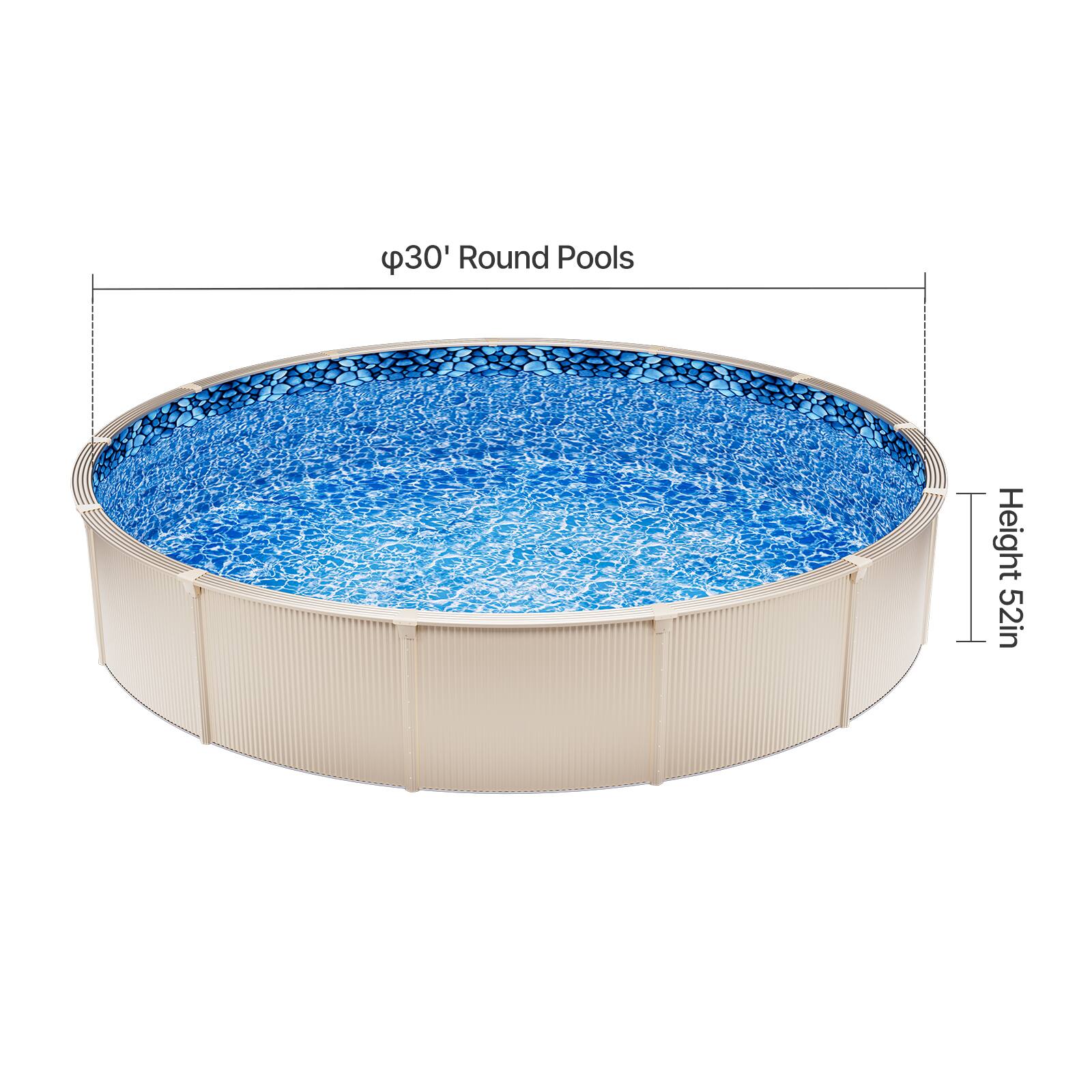 φ30' Round Pools  
Height 52in