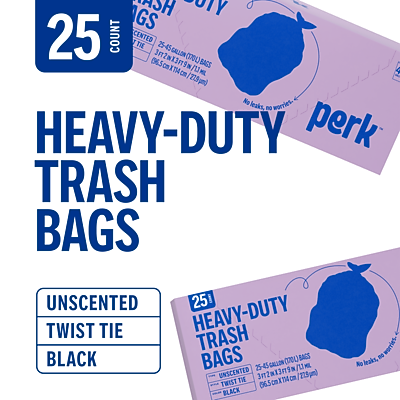 **ASH Coly GS 25 COUNT CENTED TIE 25-45 GALLON (170L) (96.5cmX114cm/279pm) (96.5cmX114cm/279pm) HEAVY-DUTY TRASH BAGS UNSCENTED 25 TWIST TIE HEAVY-DUTY TRASH BAGS (204) 25-45 GALLON (170L) (96.5cmX114cm/279pm) No leaks, no worries - HEAVY-DUTY TRASH BAGS UNSCENTED 25 TWIST TIE BLACK BAGS (204) No leaks, no worries - HEAVY-DUTY TRASH BAGS UNSCENTED 25 TWIST TIE BLACK**
