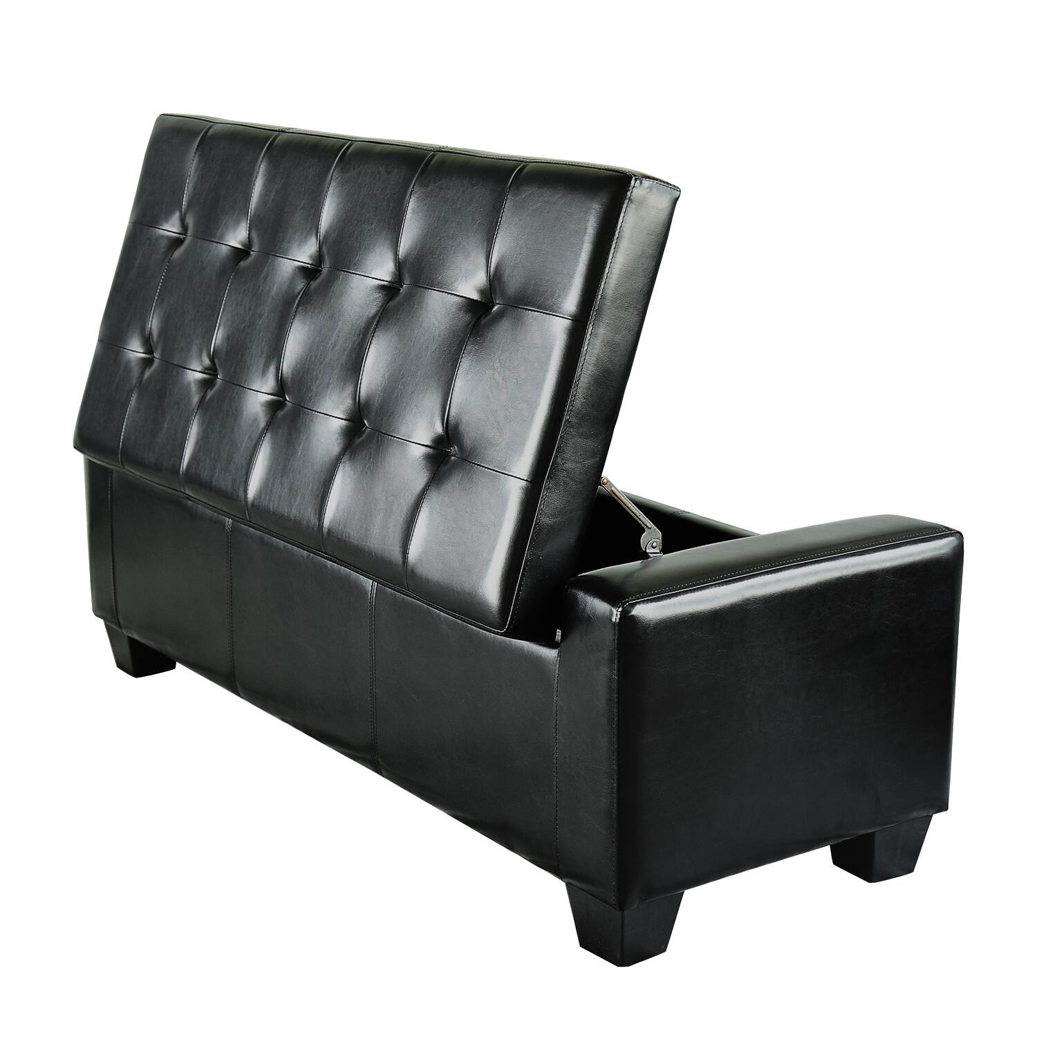 Alt View 3. SlickBlue - Modern Accent Bench for Entryway, Bedroom, or Living Room Seating - Black.
