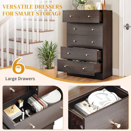 VERSATILE DRESSERS FOR SMART STORAGE

6 Large Drawers