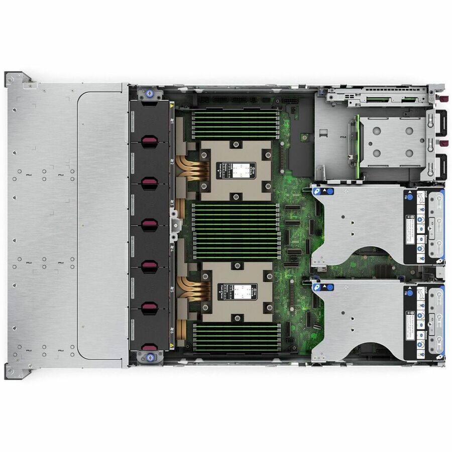 Alt View 3. HPE Aruba - HPE ProLiant DL385 Gen11 9115 2.6GHz 16-Core / 2P / 256GB / 8SFF / MR408i-o / 2x480GB SSD / 2x800W PS - Black.