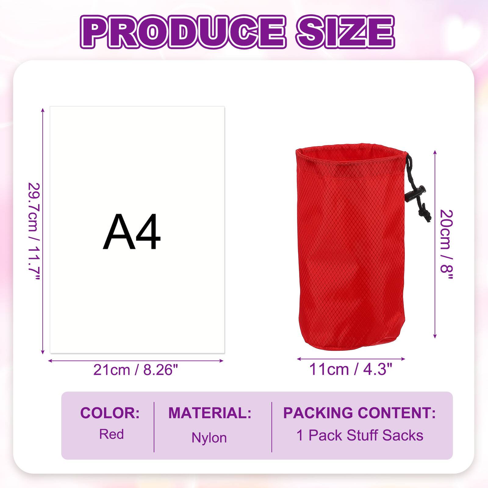 Unique Bargains Stuff Sack, Portable Waterproof Ultralight Drawstring ...