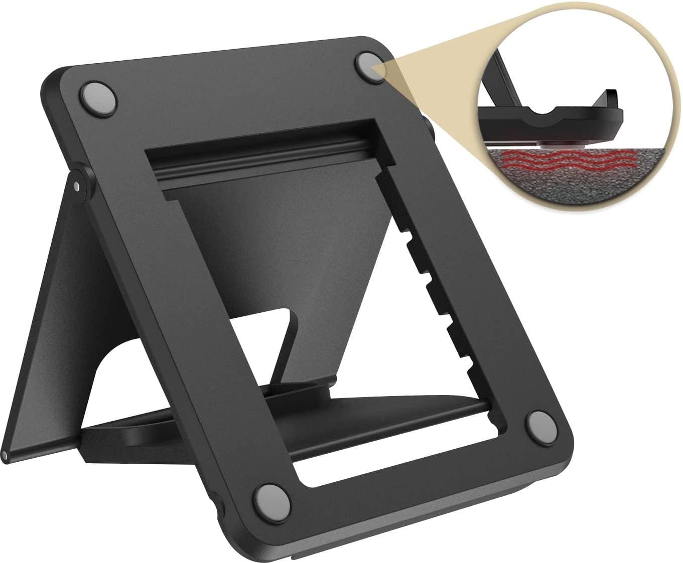 Alt View 11. SaharaCase - Foldable Stand for Most Cell Phones and Tablets up to 10" - Black.