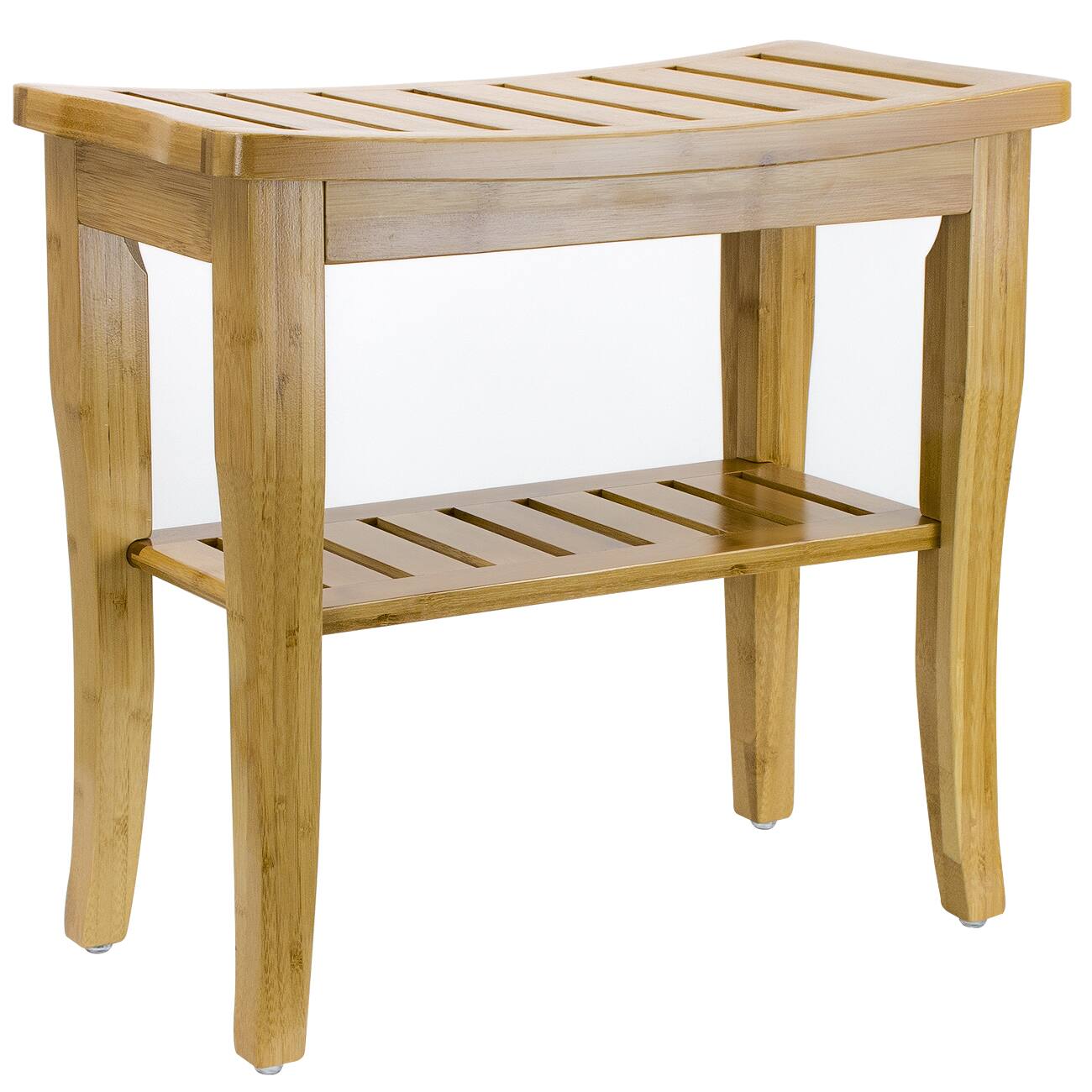 Alt View 1. Sorbus - Sorbus Bamboo Shower Bench Stool with Shelf - 2-Tier & Seating for Bathroom, Bath Stool, Spa Sauna Seat - Brown.