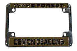 Rico Industries - Wake Forest Demon Deacons Chrome Motorcycle, RV or Trailer License Plate Frame - Multi