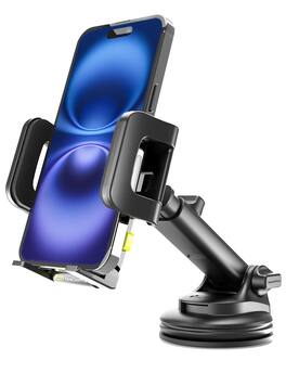 Bracketron - TripGrip 1.0 Cell Phone Mount for Car Windshield Dashboard - Black