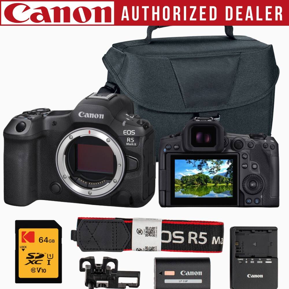Canon AUTHORIZED DEALER  
Canon EOS R5 Mark I  
AI Q no a S4T 64GB LOCK S XC I 0 V10 OS R5 Ma  
Canon LP-EGP
