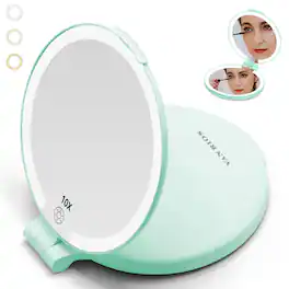 Comfort Essence - Mirror Makeup Light Magnifying Lights High Quality Modern Design Elegant Stylish Professional - Cyan-7"L x 6.3"W