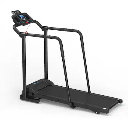Front. Ksports - Ksports Advanced Rehab Treadmill 2.25 Horsepower Motor, Bluetooth Kinomap, Black - Black.