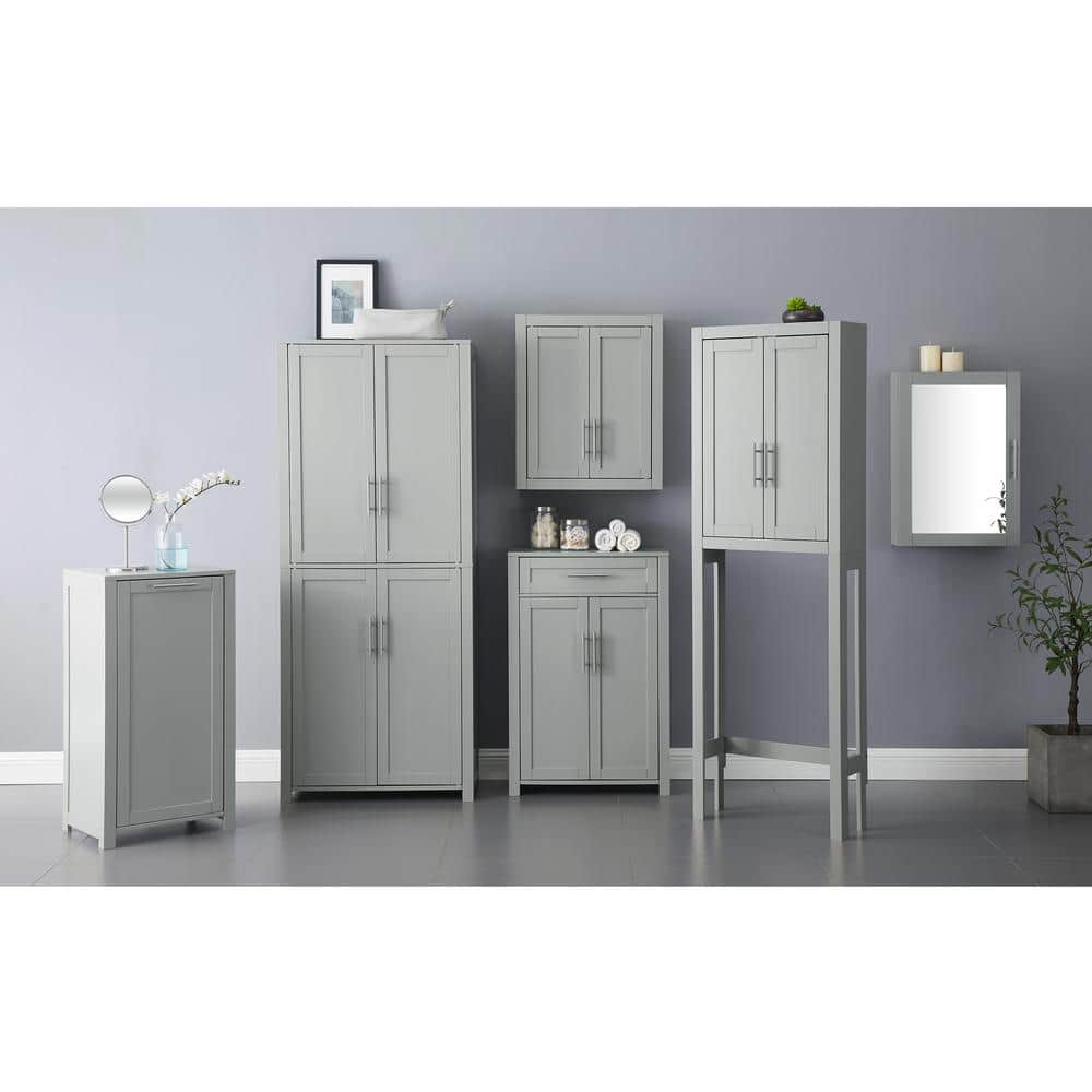 Photos - Display Cabinet / Bookcase Crosley Furniture - Savannah Tall Kitchen Storage Pantry - Gray BG2909067